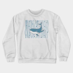 Whale - Blue Crewneck Sweatshirt